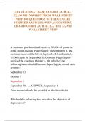ACCOUNTING CRASH COURSE ACTUAL EXAM 2024 NEWEST FROM WALL STREET  PREP 160 QUESTIONS WITH DETAILED  VERIFIED ANSWERS &sol; WSP ACCOUNTING  CRASHCOURSE ACTUAL LATEST EXAM&sol;  WALLSTREET PREP