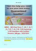 NBME – NEW Real Tests (T -120, T- 18, T-21, T-23, T -22, T-20, T-24) Containing 1,325 Questions with Certified Answers/ 408 pgs./ 2024-2025.