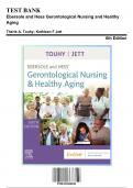 Test Bank for Ebersole and Hess Gerontological Nursing and Healthy Aging&comma; 6th Edition by Touhy&comma; 9780323698030&comma; Covering Chapters 1-28 &vert; Includes Rationales