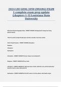 2024 LSU GEOG 2050 (HUANG) EXAM 1 complete exam prep update (chapters 1-3) Louisiana State