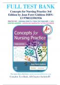 Test bank for Concepts for Nursing Practice 3rd Edition by Jean Foret Giddens ISBN 9780323581936 Chapter 1-57 Complete Guide.