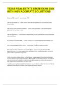 TEXAS REAL ESTATE STATE EXAM 2024 WITH 100&percnt; ACCURATE SOLUTTIONS
