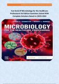 Test Bank Of Microbiology for the Healthcare Professional 3rd Edition Questions Solved With Complete Solutions Rated A&plus;&vert;2023-2024