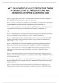 VATI PN COMPREHENSIVE PREDICTOR FORM A GREEN LIGHT EXAM QUESTIONS AND ANSWERS &lpar;VERIFIED ANSWERS&rpar; 2024