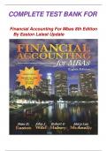 COMPLETE TEST BANK FOR     Financial Accounting For Mbas 8th Edition By Easton Latest Update 