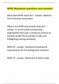 NFPA Standards questions and answers