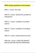 NFPA Codes questions and answers