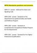 NFPA Standards questions and answers 2024.