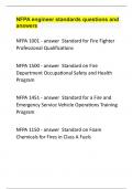 NFPA engineer standards questions and answers.
