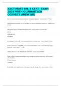 XACTIMATE LVL 1 CERT  EXAM 2024 WITH GUARANTEED CORRECT ANSWERS