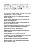 USPS Exam 421 Window Clerk 9&lowbar;21&lowbar;17 &lowbar;window clerk exam for the united states postal service Updated
