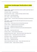 Louisiana landscape Horticulture state exam Questions and Answers