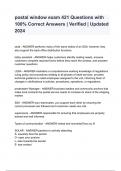 postal window exam 421 Questions with 100&percnt; Correct Answers &lowbar; Verified &lowbar; Updated 2024&period;