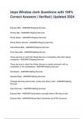 Usps Window clerk Questions with 100&percnt; Correct Answers &lowbar; Verified &lowbar; Updated 2024