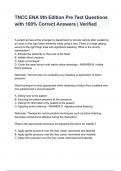 TNCC ENA 9th Edition Pre Test Questions with 100&percnt; Correct Answers &lowbar; Verified&period;