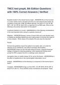 TNCC test prepA&comma; 8th Edition Questions with 100&percnt; Correct Answers &lowbar; Verified