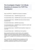 Fire Investigator Chapter 1 & 2 &lpar;Study Questions & Answers For TCFP Fire Investigator&rpar;&period;