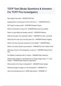 TCFP Test &lpar;Study Questions & Answers For TCFP Fire Investigator&rpar;
