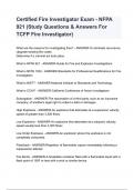 Certified Fire Investigator Exam - NFPA 921 &lpar;Study Questions & Answers For TCFP Fire Investigator&rpar;