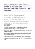 FIRE INVESTIGATOR - TCFP STUDY MATERIAL FOR TCFP FIRE INVESTIGATOR TEST QUESTIONS AND