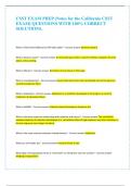 CSST EXAM PREP &lpar;Notes for the California CSST EXAM&rpar; QUESTIONS WITH 100&percnt; CORRECT SOLUTIONS&period;