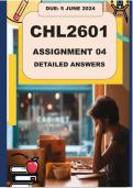 CHL2601 ASSINMENT 4 &lpar; COMPLETE ANSWERS&rpar; YEAR MODULE --DUE 5  JUNE  2024&period;