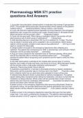 Pharmacology MSN 571 practice questions