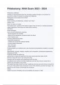 Phlebotomy&lowbar; NHA Exam 2023 - 2024&period;