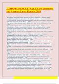 JURISPRUDENCE FINAL EXAM Questions and Answers Latest Updates 2024