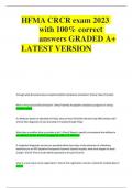 HFMA CRCR exam 2023 with 100% correct answers GRADED A+ LATEST VERSION 