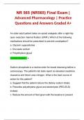 NR 565 (NR565) Final Exam | Advanced Pharmacology | Practice Questions and Answers Graded A+ | Chamberlain 