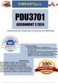 PDU3701 Assignment 3 (COMPLETE ANSWERS) 2024 - DUE JUNE 2024