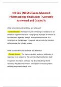 NR 565 |NR565 Exam Advanced Pharmacology Final Exam | Correctly Answered and Graded A