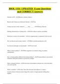 BIOL 1334 UPDATED Exam Questions  and CORRECT Answers
