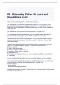 #9 - Optometry California Laws and Regulations Exam 2024 / Graded A