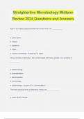 Straighterline Microbiology Midterm Review 2024 Questions and Answers