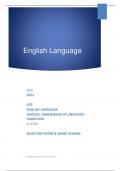 OCR 2023 GCE ENGLISH LANGUAGE H470/02: DIMENSIONS OF LINGUISTIC VARIATION A LEVEL QUESTION PAPER & MARK SCHEME