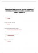 AWHONN INTERMEDIATE FETAL MONITORING TEST  EXAM QUESTIONS AND CORRECT ANSWERS 2024  UPDATE GRADED A+ 