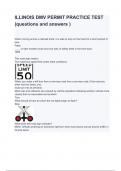 ILLINOIS DMV PERMIT PRACTICE TEST &lpar;questions and answers