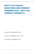 PECT Prek-4 Module QUESTIONS AND CORRECT ANSWERS 2024 / 2025 100% CORRECT GRADED A+.
