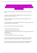 HOSA Clinical Nursing Competition &vert; 100&percnt; Correct Answers &vert; Verified &vert; Latest 2024 Version