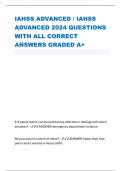 IAHSS ADVANCED / IAHSS ADVANCED 2024 QUESTIONS WITH ALL CORRECT ANSWERS GRADED A+