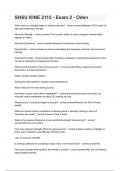 SHSU KINE 2115 - Exam 2 - Oden