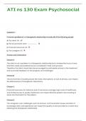 ATI ns 130 Exam Psychosocial questions with rationale