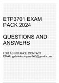 ETP3702 Exam pack 2024&lpar;Questions and answers&rpar;
