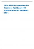 2024 ATI PN Comprehensive Predictor Real Exam 180 QUESTIONS AND ANSWERS 2024