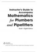 Instructor’s Guide to Accompany Mathematics for Plumbers and pipefitters 8th Ed by Smith