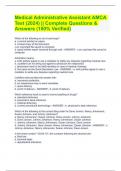 Medical Administrative Assistant AMCA Test (2024) || Complete Questions & Answers (100% Verified)