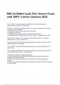 BRC2u RiderCoach Exam Questions with 100&percnt; Correct Answers 2024&period;