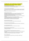 Certificates and Certification Authorities Questions and answers latest update